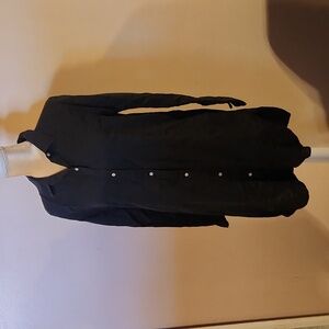 J Crew Beachwear Linen Black Button down - size Small